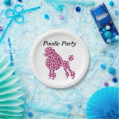 名前パーソナライズされたPoodleパーティー ペーパープレート (パーティー)