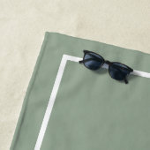 名前パーソナライズされたSage Greenエレガント ビーチタオル (インサイチュ)