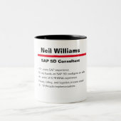 名前パーソナライズされたSAPコンサルタント定義Two-To ツートーンマグカップ (中央)