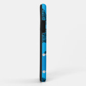 名前パーソナライズされたsky blue leopardハート Case-Mate iPhoneケース (裏面/右)