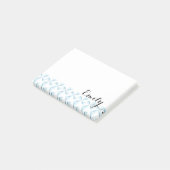 名前パーソナライズされたSky Blue Pinwheels ポストイット (アングル)