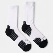 名前パーソナライズされたsock black&white ソックス (右)