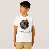 名前パーソナライズされたTレックスティラノサウルスTシャツ Tシャツ (正面フル)