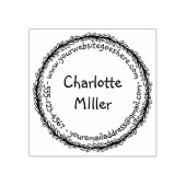 名前パーソナライズされたWebサイトの電子メールと電話番号 ラバースタンプ (インプリント)