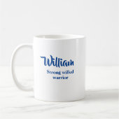 名前パーソナライズされたWilliam Mugの意味 コーヒーマグカップ (左)