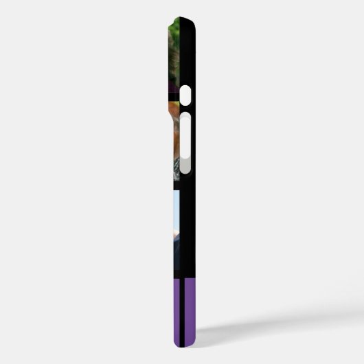 名前パープルでパーソナライズされた5つの個人的な写真 Case-Mate iPhoneケース (裏面 / 左)