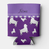 名前パープルウエストハイランドホワイトテリア犬 缶クーラー (正面)