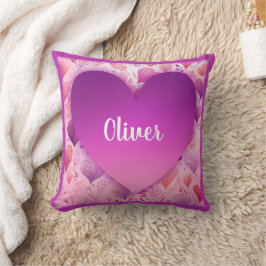 名前パープルハート クッション