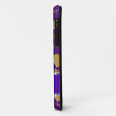 名前パープル金ゴールドハートバチェロレッテ Case-Mate iPhoneケース (裏面/左)