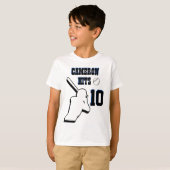 名前ヒット数カスタム野球誕生日 Tシャツ (正面フル)