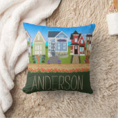 名前ビクトリアン付き住宅 クッション (ブランケット)