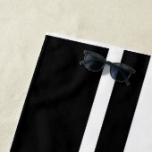 名前ビーチタオル、カスタム名ビーチブラックタオル ビーチタオル (インサイチュ)