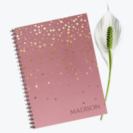 名前ピカスタマイズックマルサラグリッター星 ノートブック