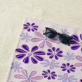 名前ピンクインジゴフラワードードル ビーチタオル (インサイチュ)