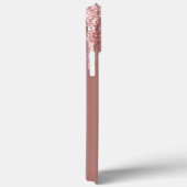 名前ピンクグリッターモノグラムのバラ金ゴールドドライブ Case-Mate iPhoneケース (裏面 / 右)