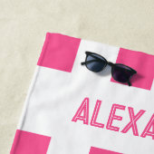 名前ピンクプールバチェロレッテ ビーチタオル (インサイチュ)