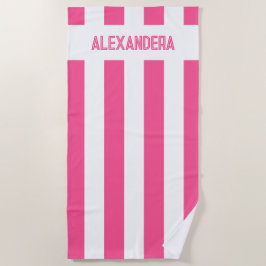 名前ピンクプールバチェロレッテ ビーチタオル