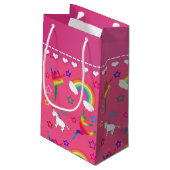 名前ピンク体操レインボーユニコーン スモールペーパーバッグ (裏面アングル)