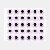 名前ファッションショップカスタムロゴ紫 ラベル (シート)