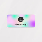 名前ファッションショップロゴホログラフ抽象芸術ラベル ラベル (デザイン1)