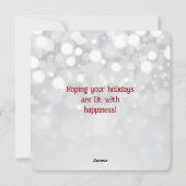 名前ファミリーからのポーラーベアクリスマスグリーティング シーズンカード (裏面)