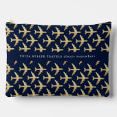 名前フェイク金ゴールド機旅行 アクセサリーポーチ (正面)