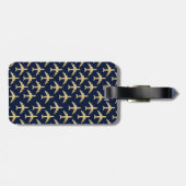 名前フェイク金ゴールド機旅行 ラゲッジタグ (裏面横)