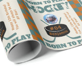 名前フォトエイジジャージー番号気持ちホッケー ラッピングペーパー (ロールコーナー)