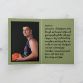 名前フォトパーソナライズされた気持ちスポーツバスケットボール カード (内部)