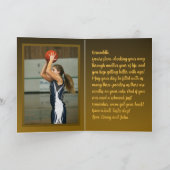 名前フォトパーソナライズされた気持ちスポーツバスケットボール カード (内部)