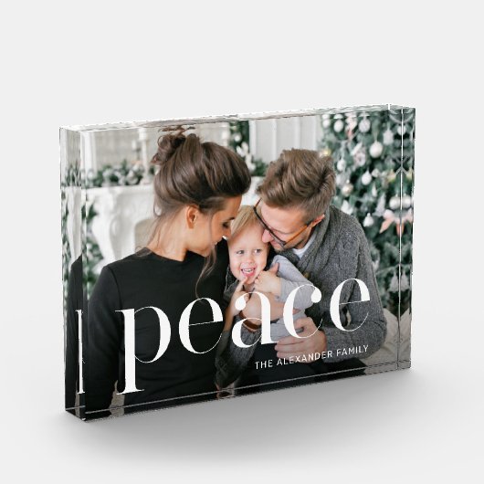 名前フォトブロック付き平和タイポグラフィ フォトブロック (左)