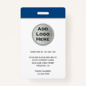 名前フォトロゴバーコード企業の従業員IDカード バッジ (裏面)