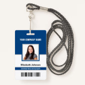 名前フォトロゴバーコード企業の従業員IDカード バッジ (正面ランヤード)