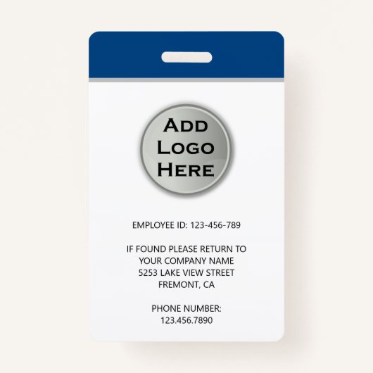 名前フォトロゴQRコード企業の従業員IDカード バッジ (裏面)