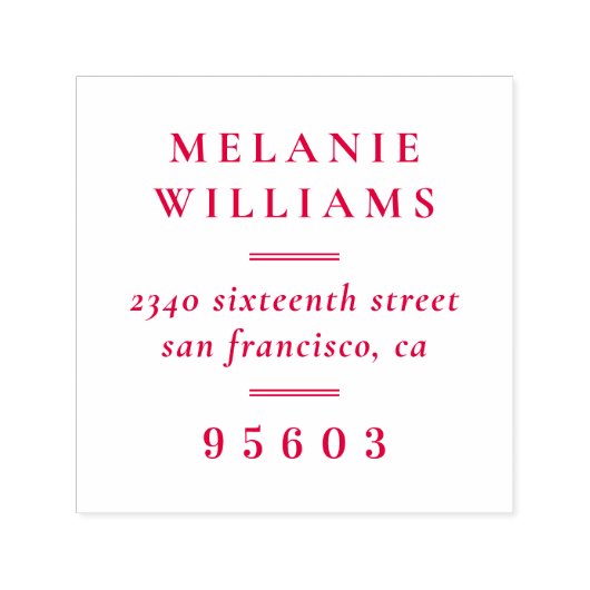 名前フォーマル差出人住所 セルフインキングスタンプ (デザイン)