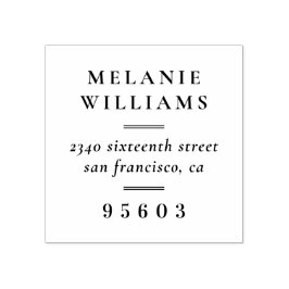 名前フォーマル差出人住所 ラバースタンプ