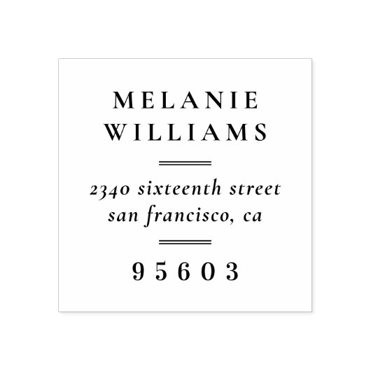 名前フォーマル差出人住所 ラバースタンプ (インプリント)