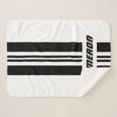 名前フルカスタムカラーレースストライプ1 シェルパブランケット (正面(横))