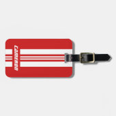 名前フルカスタムカラーレースストライプ1 ラゲッジタグ (正面横)