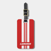 名前フルカスタムカラーレースストライプ1 ラゲッジタグ (正面縦)