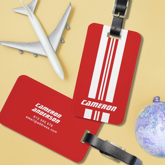 名前フルカスタムカラーレースストライプ1 ラゲッジタグ