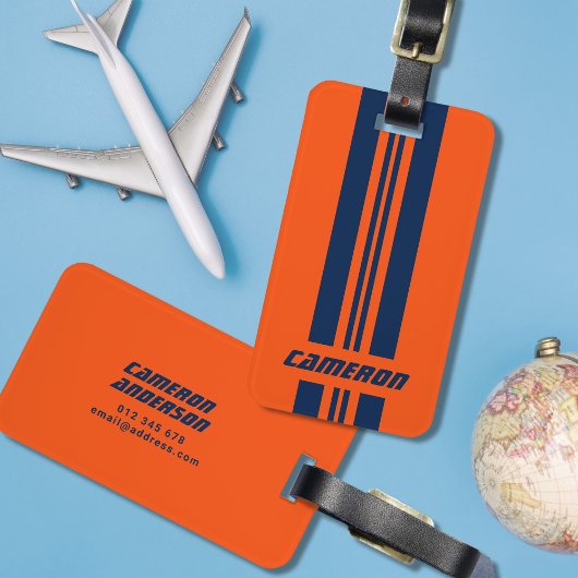 名前フルカスタムカラーレースストライプ1 ラゲッジタグ