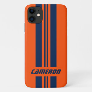 名前フルカスタムカラーレースストライプ1 iPhone 11 ケース