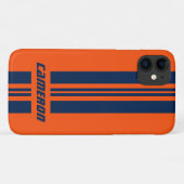 名前フルカスタムカラーレースストライプ1 Case-Mate iPhoneケース (裏面(横))