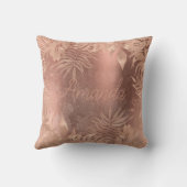 名前フローラピンクローズ金ゴールド熱帯銅グランギー クッション (裏面)