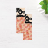 名前フローラブラックオレンジピーチブックマーク (デスク)