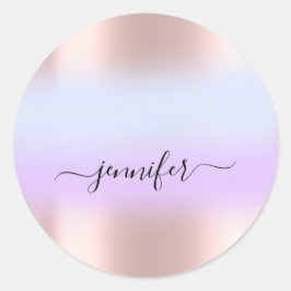 名前ブライダルグラデーション。パープ感謝していルブルーバラ ラウンドシール