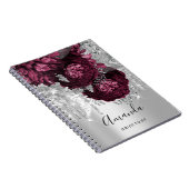 名前ブライダルシャワーマルサラドリップスバラブルゴーニュ ノートブック (右側)