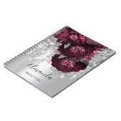 名前ブライダルシャワーマルサラドリップスバラブルゴーニュ ノートブック (左側)