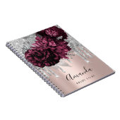 名前ブライダルシャワーマルサラドリップスフローラ牡丹 ノートブック (右側)